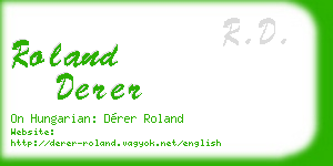 roland derer business card